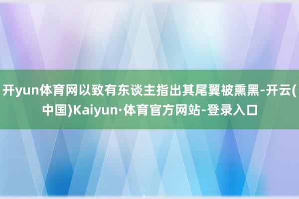 开yun体育网以致有东谈主指出其尾翼被熏黑-开云(中国)Kaiyun·体育官方网站-登录入口
